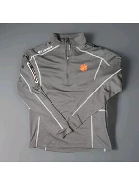 Columbia Golf Quarter Zip Clemson Tigers Medium Black